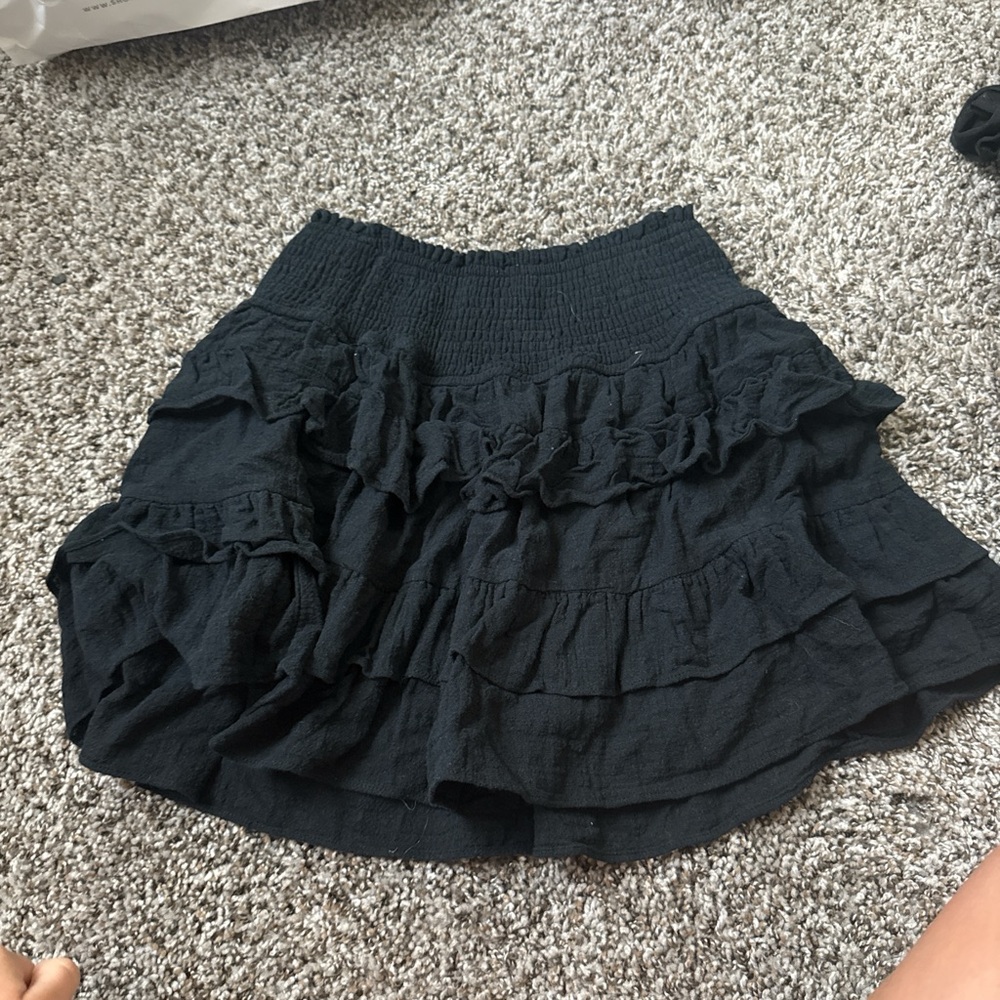 TALULAH Black Bubble Mini Skirt